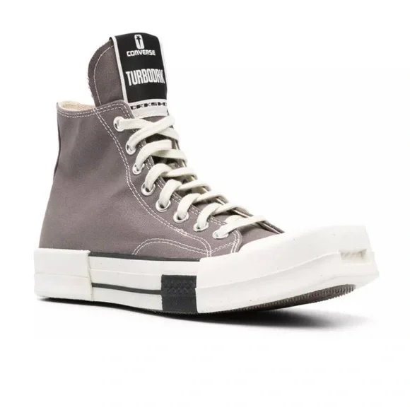 CONVERSE + RICK OWENS DRKSHDW TURBODRK HI SNEAKERS MEN SHOES 7.5 - Picture 7 of 9